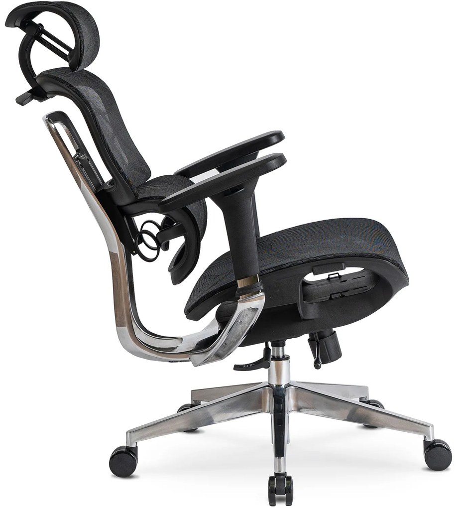 Fotel Biurowy Ergonomiczny Obrotowy NINO Czarny Nowoczesny