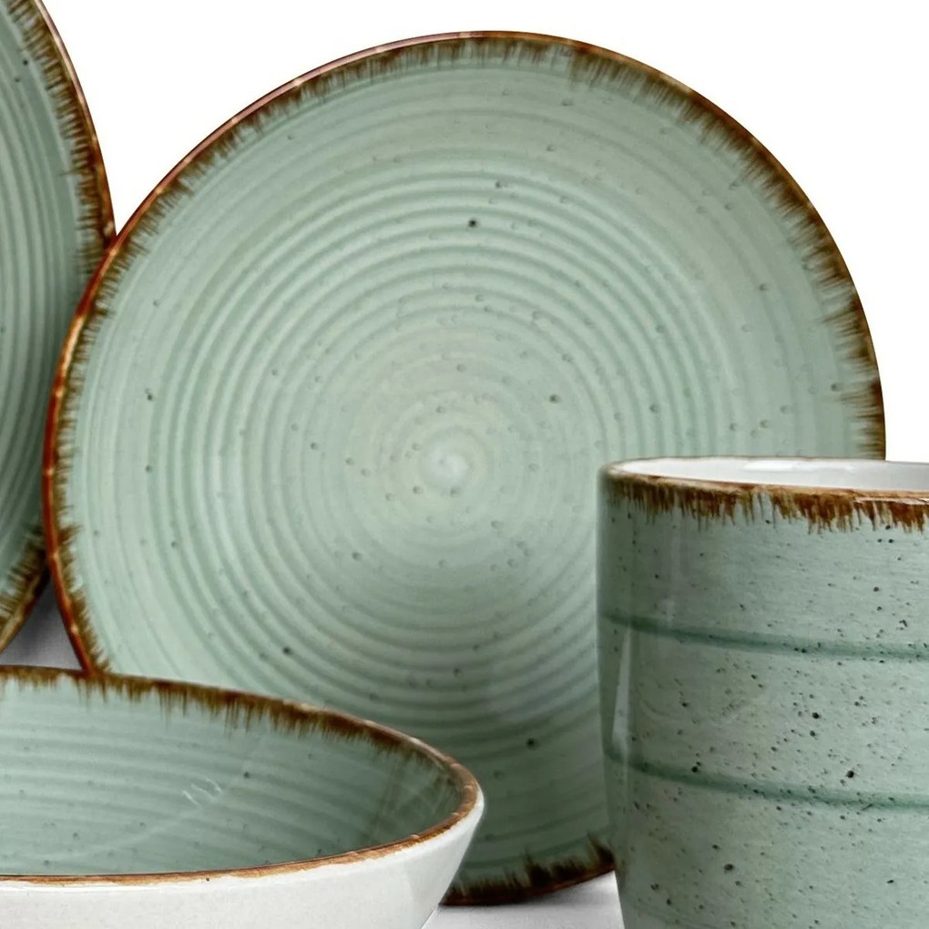 Banquet Zestaw obiadowy Spiral Green, 30 szt.