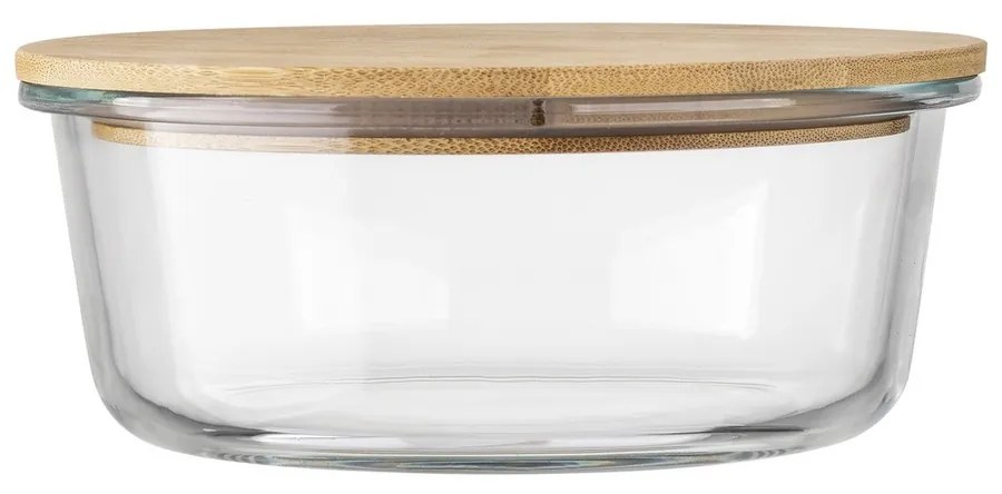 Florina Pojemnik szklany z bambusową pokrywką Clavato, 390 ml, S