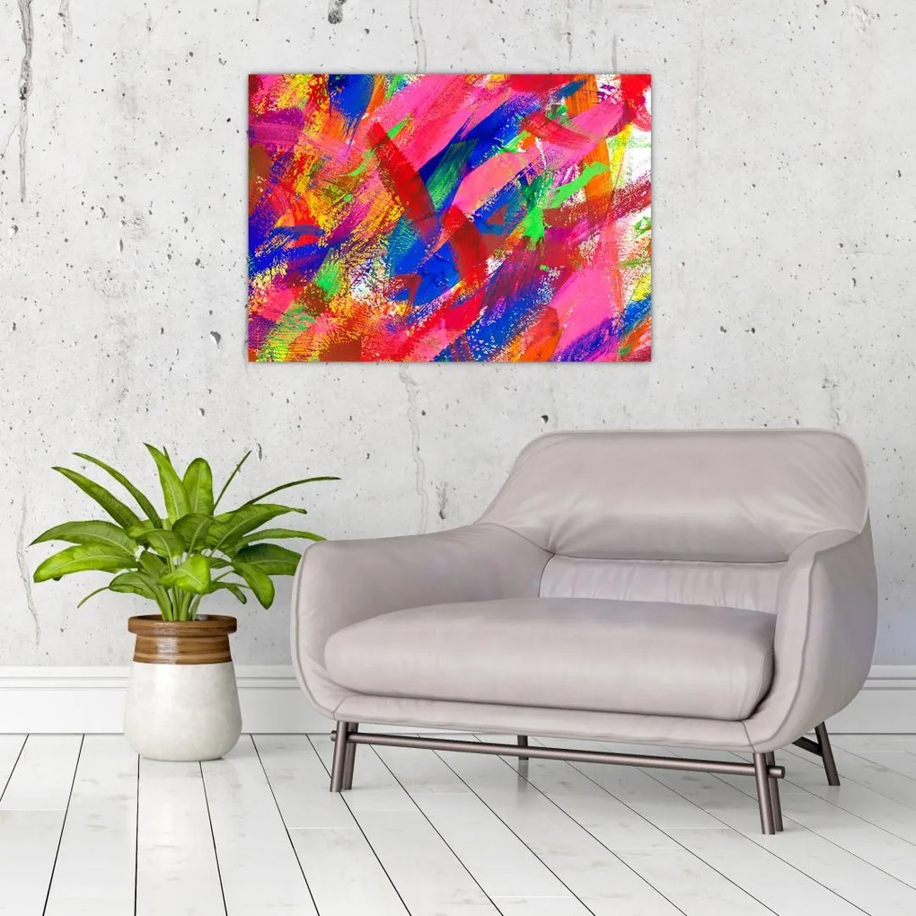 Obraz na szkle - Kolorowa abstrakcja (70x50 cm)