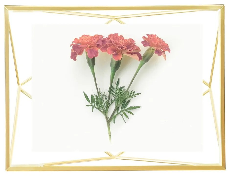 Metalowa ramka stojąca/ścienna w kolorze złota 15x20 cm Prisma – Umbra