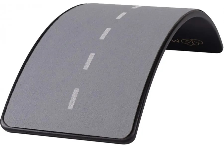Deska do balansowania z filcem 80x30cm dla dzieci. balance board czarny z filcem szarym autostrada - meowbaby®