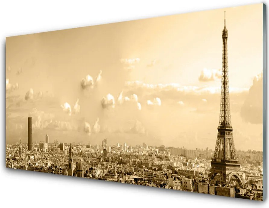 Panel Szklany do Kuchni Panorama Miejskich Kamienic