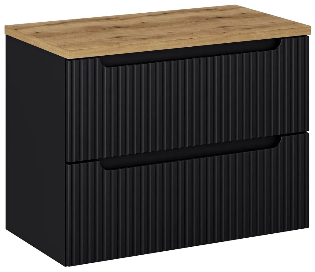 Szafka pod umywalkę NOVA BLACK 82-80-2S 80cm czarna COMAD