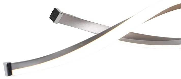 Nowoczesna lampa wisząca ze stali zintegrowana z LED i ściemniaczem - Paulina Nowoczesny Oswietlenie wewnetrzne