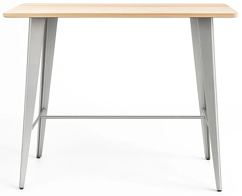 Stó Torix Wysoki Prostoktny Drewno Naturalne