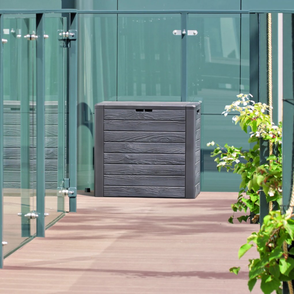 Skrzynia ogrodowa Woodebox 140 l antracytowa PROSPERPLAST