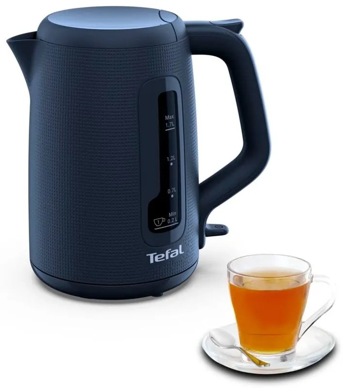 Ciemnoniebieski plastikowy czajnik elektryczny 1,7 l KO2M0410 – Tefal