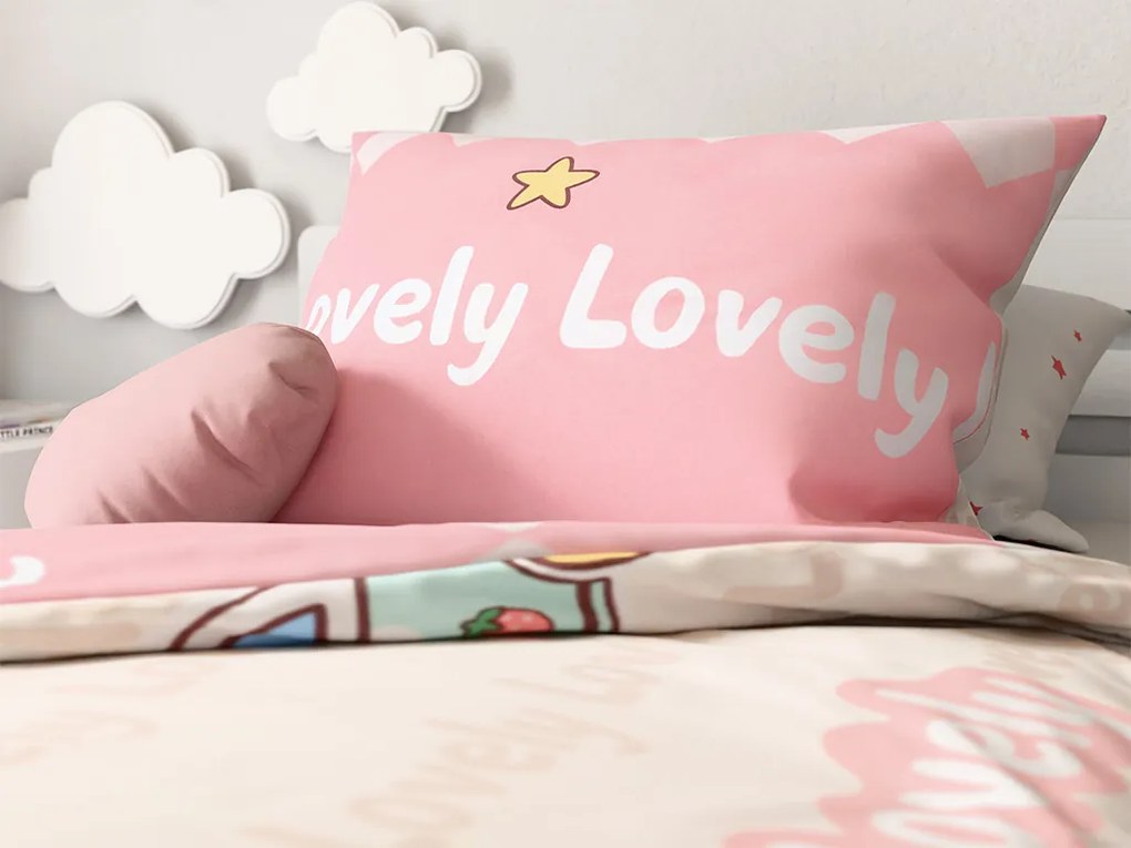 PrzytulneMieszkanie.pl PrzytulneMieszkanie.pl Pościel bawełniana do łóżeczka AUTA LOVELY różowa