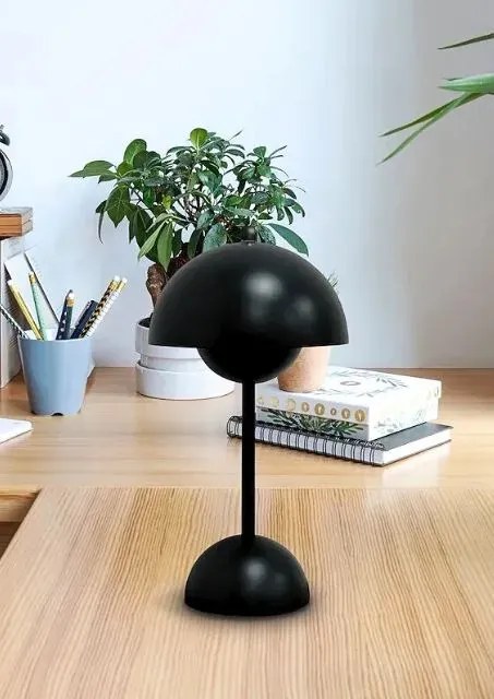 Czarrna lampa stołowa led - K617-Wigo