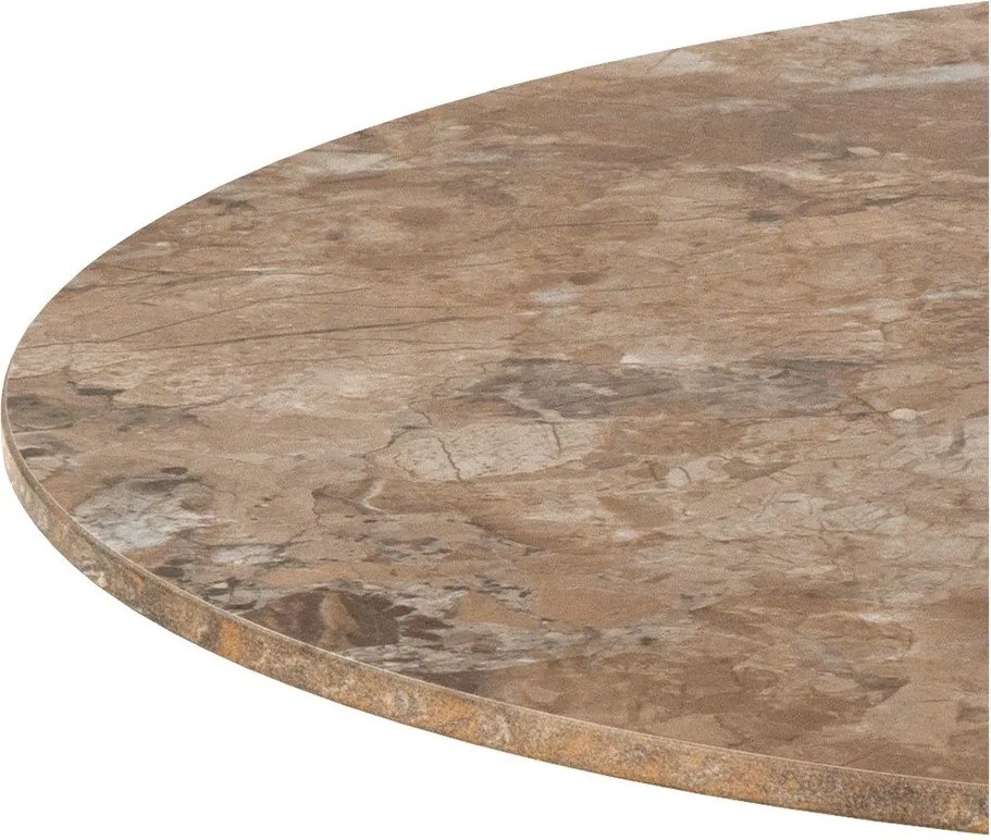 Brązowy okrągły stolik z ceramicznym blatem ø 60 cm Malta – Actona