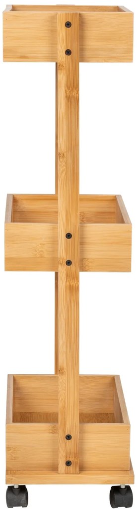 Regał łazienkowy ALLEGRE BAMBOO, mobilny, 3 półki, WENKO