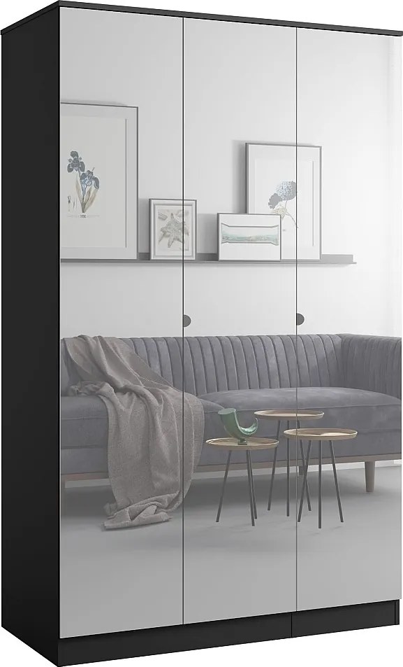 Szafa uchylna z lustrem Monza 3D 120 Czarna