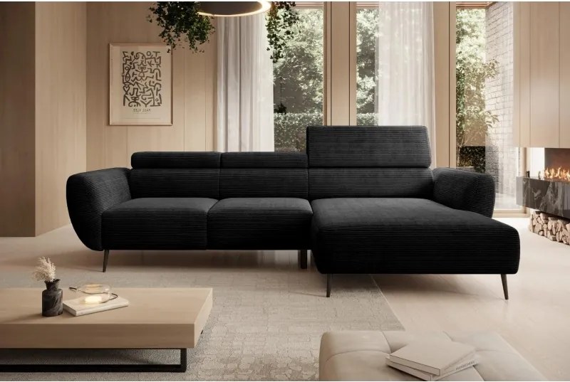 Narożnik ALISSON S/MINI Prawostronny z elektrycznym wysuwem w tkaninie POSO 34 WERSAL