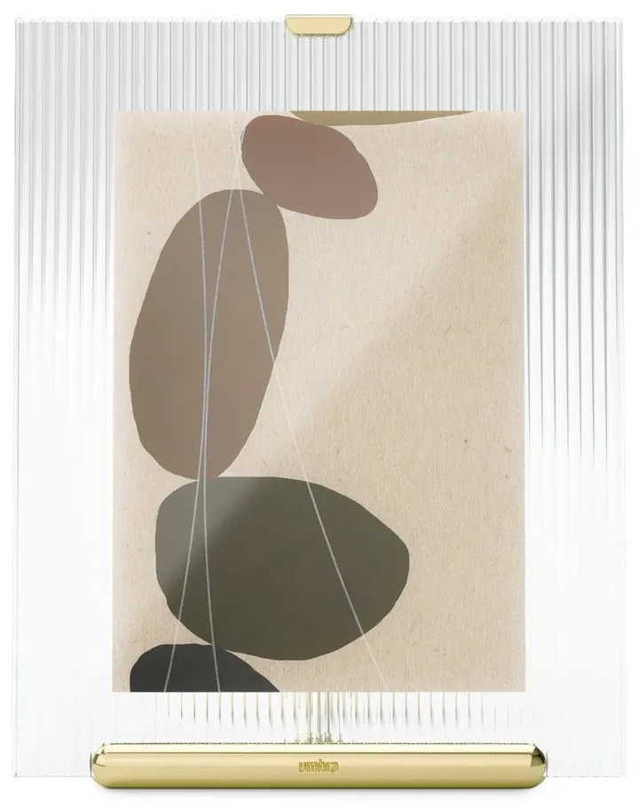 Szklana ramka stojąca w kolorze złota 19x23 cm Flute – Umbra