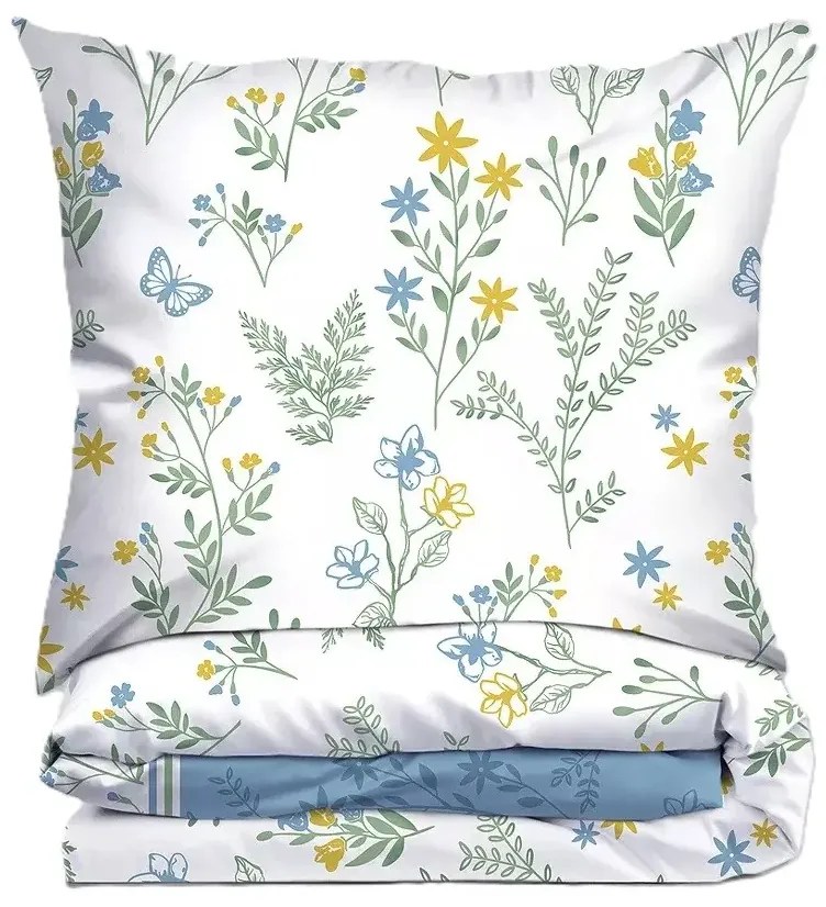 Pościel bawełniana Greno Premium Santorini 220x200 cm niebieska GRENO