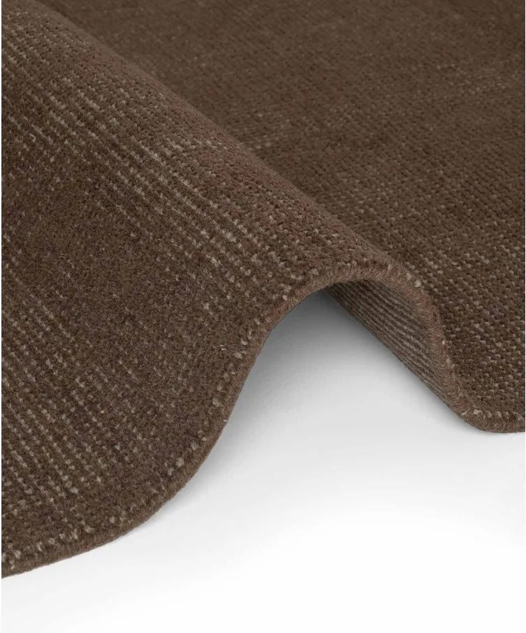 Brązowy wełniany okrągły dywan tkany ręcznie ø 160 cm Greenwich – Ted Baker