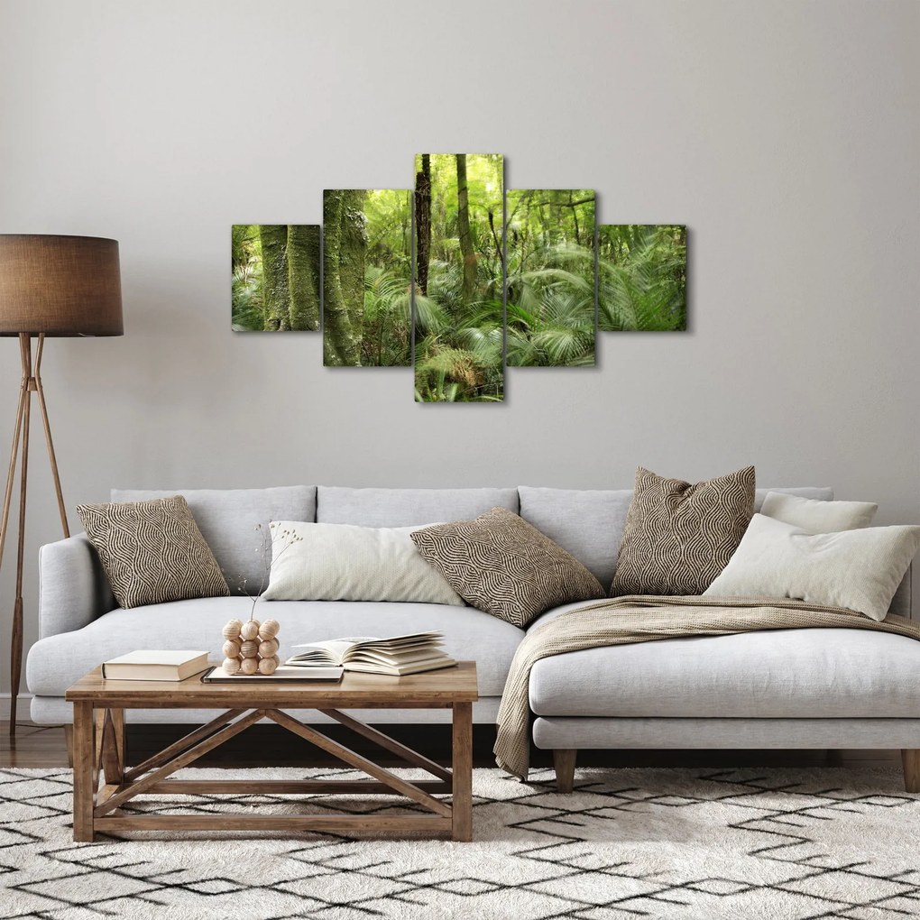 Obraz tropikalnego lasu deszczowego (125x70 cm)