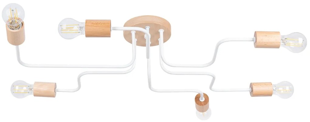 Żyrandol TIMBO 6 biały SOLLUX LIGHTING