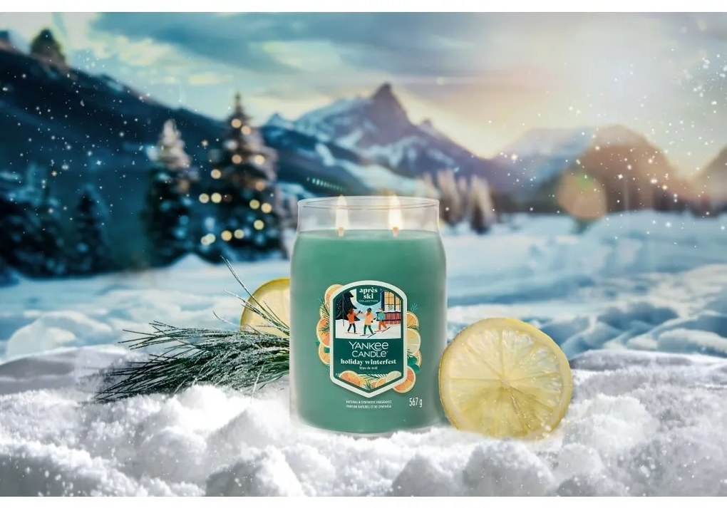 Yankee Candle Świeca zapachowa duża Signature Holiday Winterfest, 567 g, L