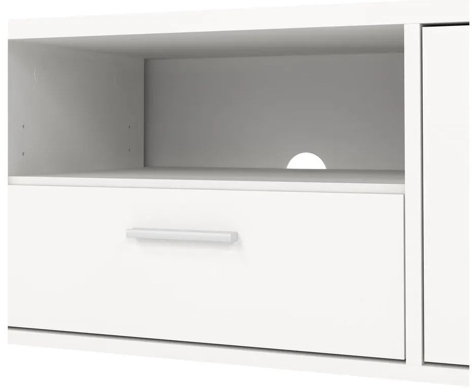 Biała szafka pod TV 147x38 cm Media – Tvilum