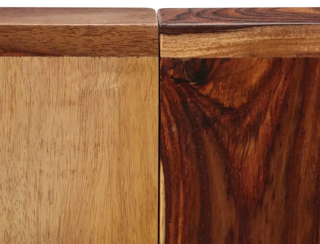 Brązowy stół z drewna sheesham 70x140 – Fulo 3X