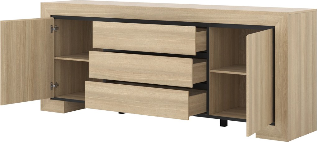 Komoda LUNO 225 cm do Salonu Sypialni Dąb Samdal