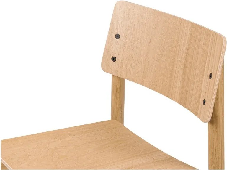 Krzesło sztaplowane w dekorze dębu w naturalnym kolorze Wem – noo.ma