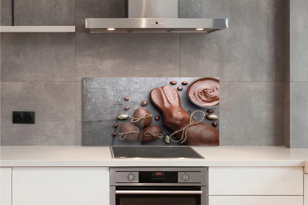 Szklany Panel Zając Wielkanocny i Słodycze