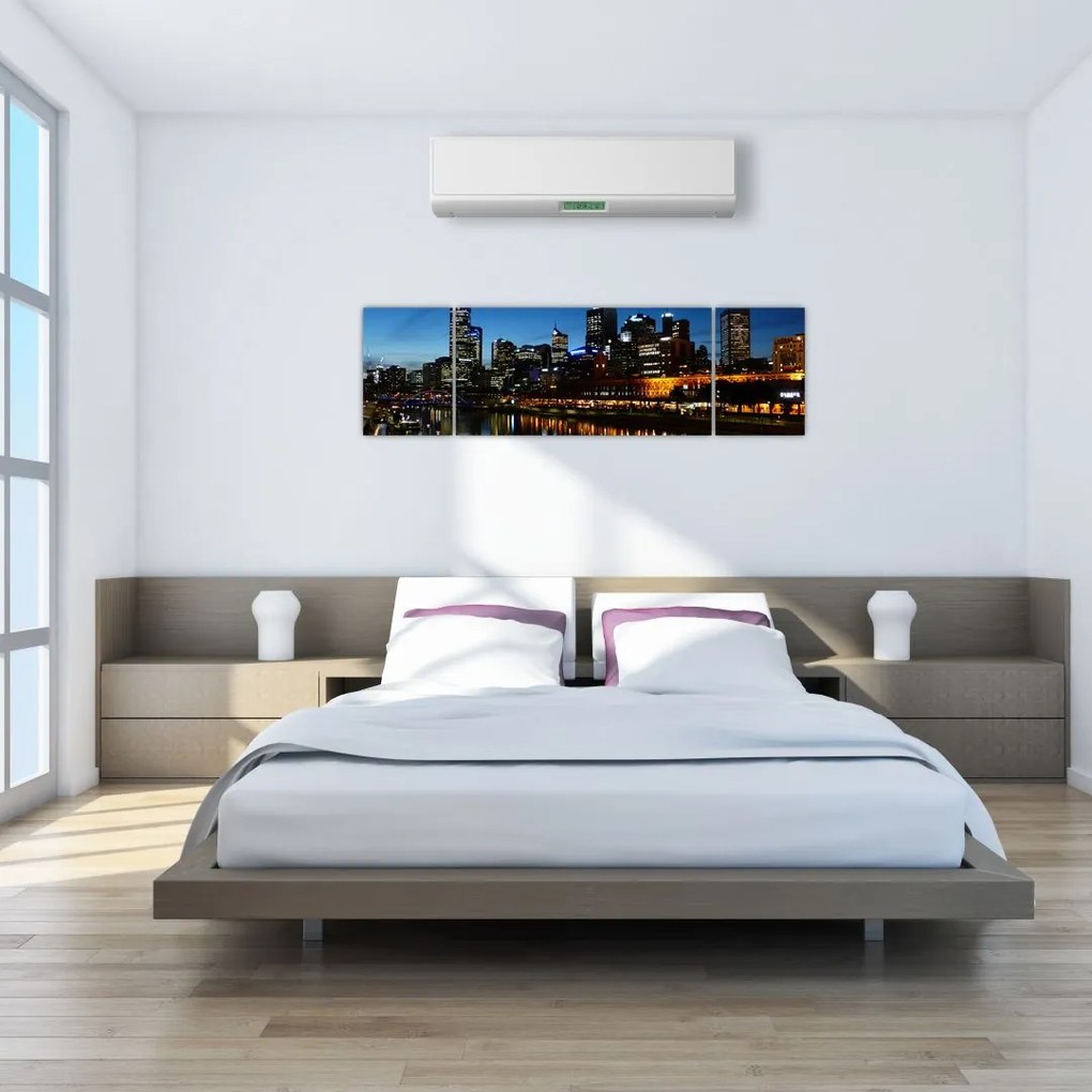 Obraz nocy w Melbourne (170x50 cm)