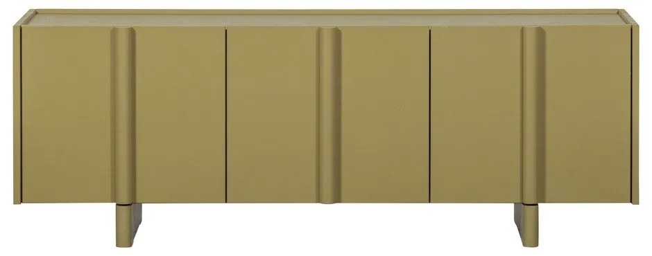 Zielona szafka pod TV z litego drewna sosnowego 152x53x46 cm Basu – WOOOD