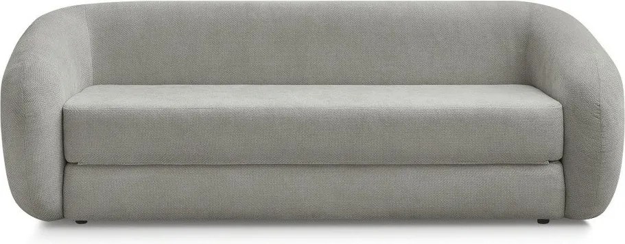 Jasnoszara rozkładana sofa z tkaniny szenilowej 228 cm Neyo – Bobochic Paris