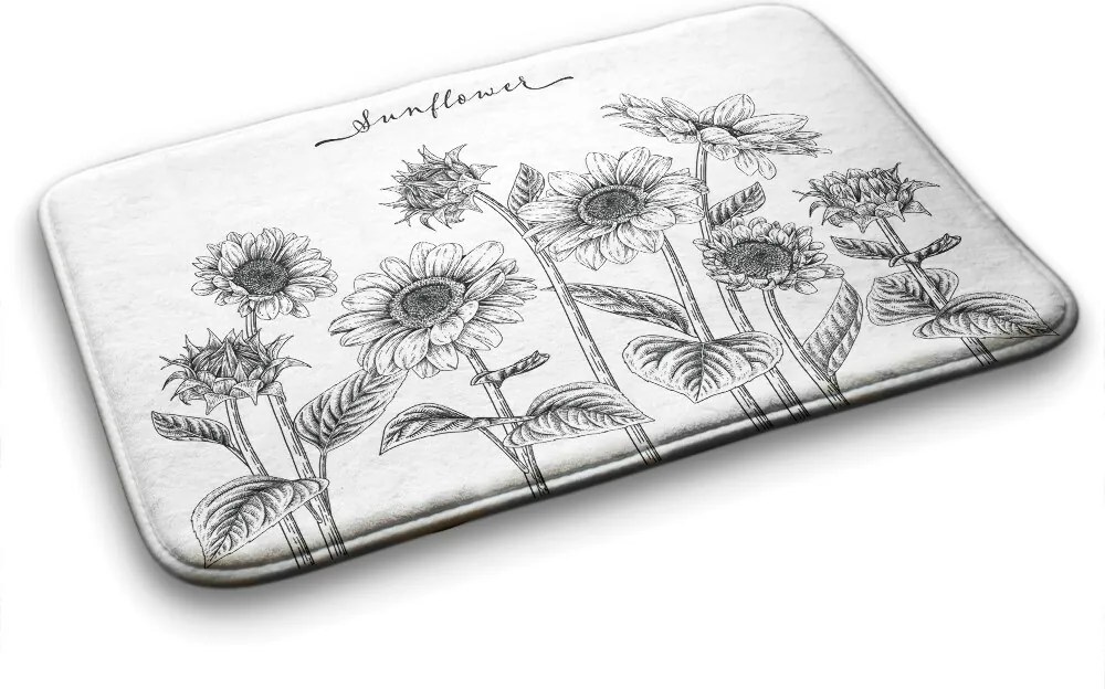 Dywanik łazienkowy Dywanik łazienkowy Słoneczniki Kwiaty