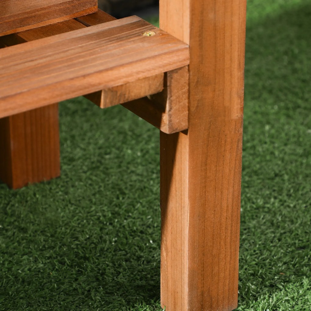 Outsunny Wysokie Łóżko Ogrodowe z Kratką do Pnączy Drewniana Doniczka z Półką na Kółkach do Balkonu | Aosom PL