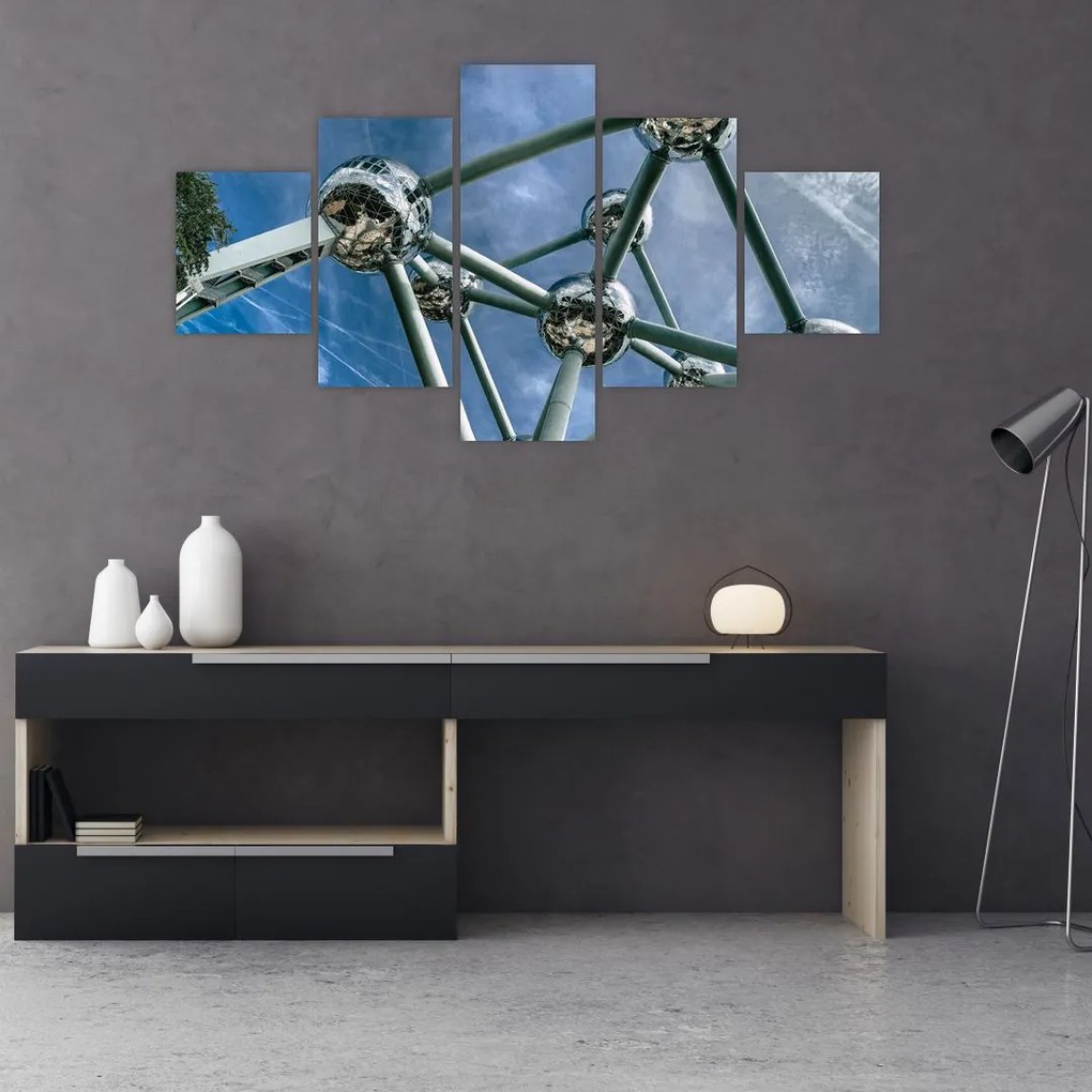 Obraz - Atomium w Brukseli (125x70 cm)