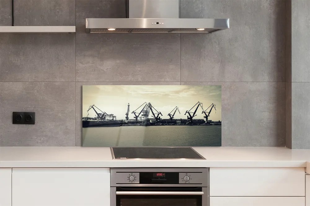 Panel szklany do Kuchni Gdańskie Żurawie Stoczniowe