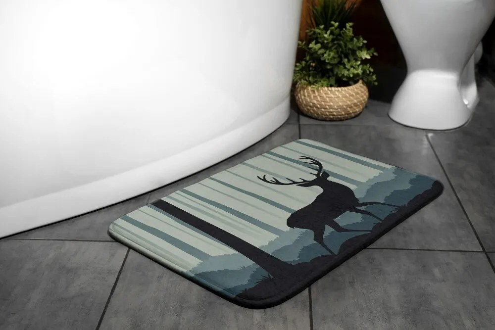 Dywanik łazienkowy antypoślizgowy Dywanik łazienkowy antypoślizgowy Leśny motyw