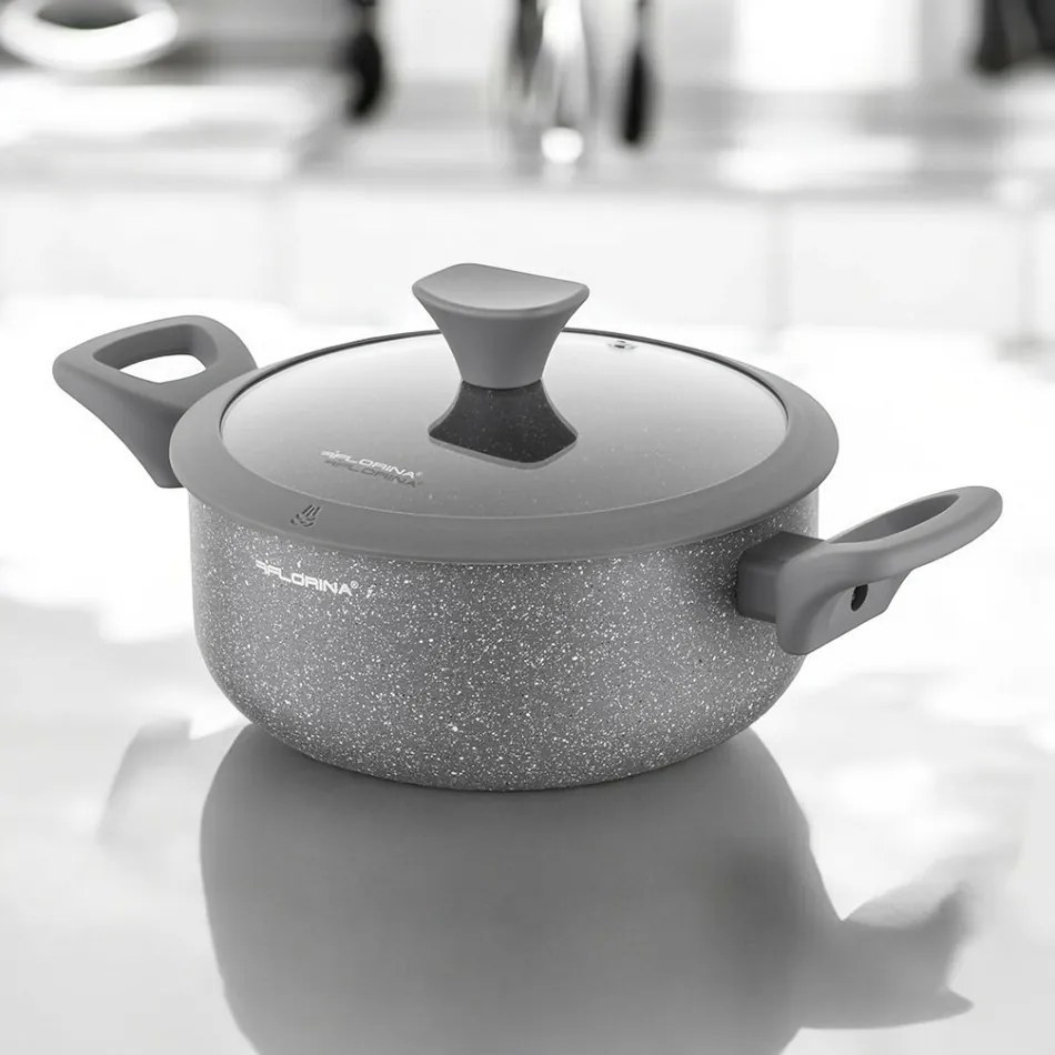 Florina Aluminiowy garnek z pokrywką autorstwaMateusza Gesslera, 20 cm, 2,3 l