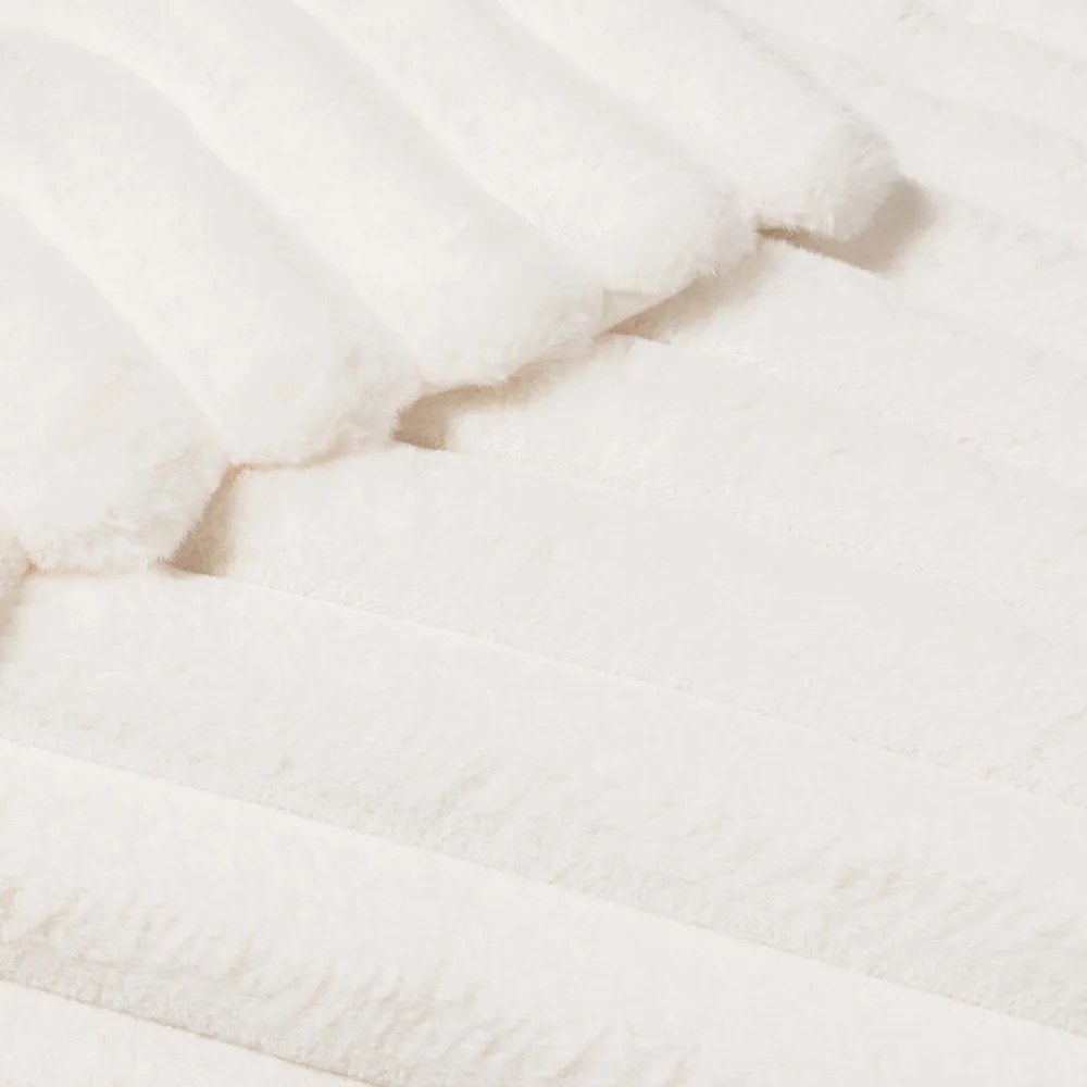 Kremowy koc z mikropluszu 180x220 cm Boudoir – douceur d'intérieur