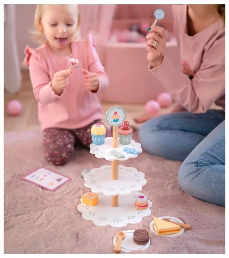 Tooky toy patera słodkości drewniany stojak babeczki ciasta