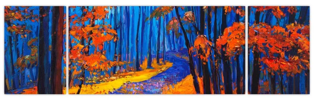 Obraz jesiennego lasu (170x50 cm)