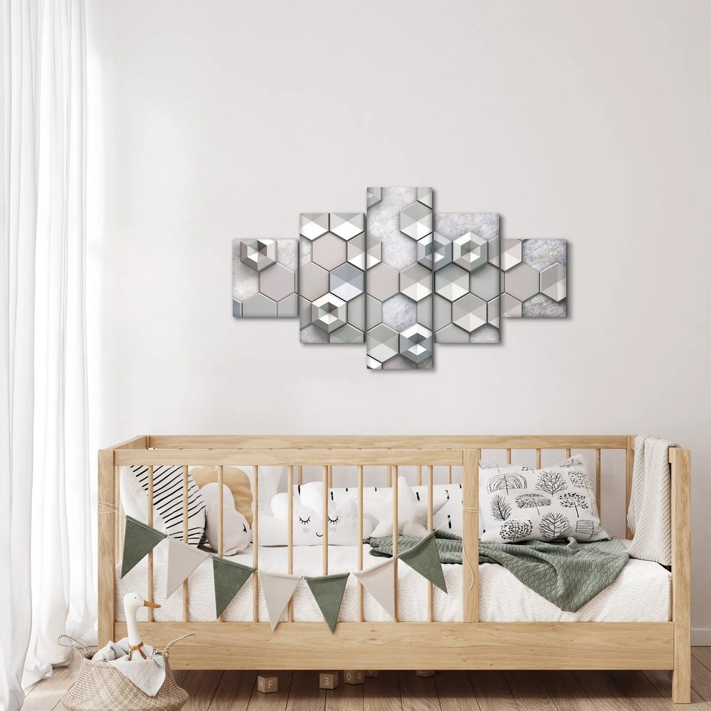 Obraz abstrakcji 3D (125x70 cm)