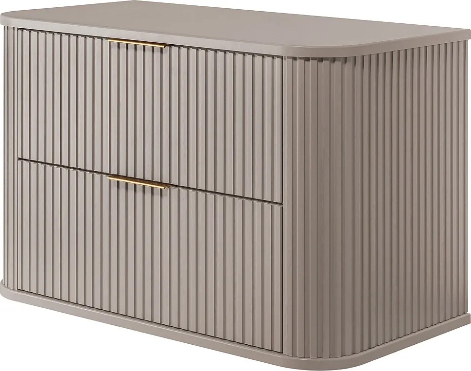 Szafka łazienkowa kaszmirowa ze złotym uchwytem, ​​80,4 x 51,7 x 41,5 cm