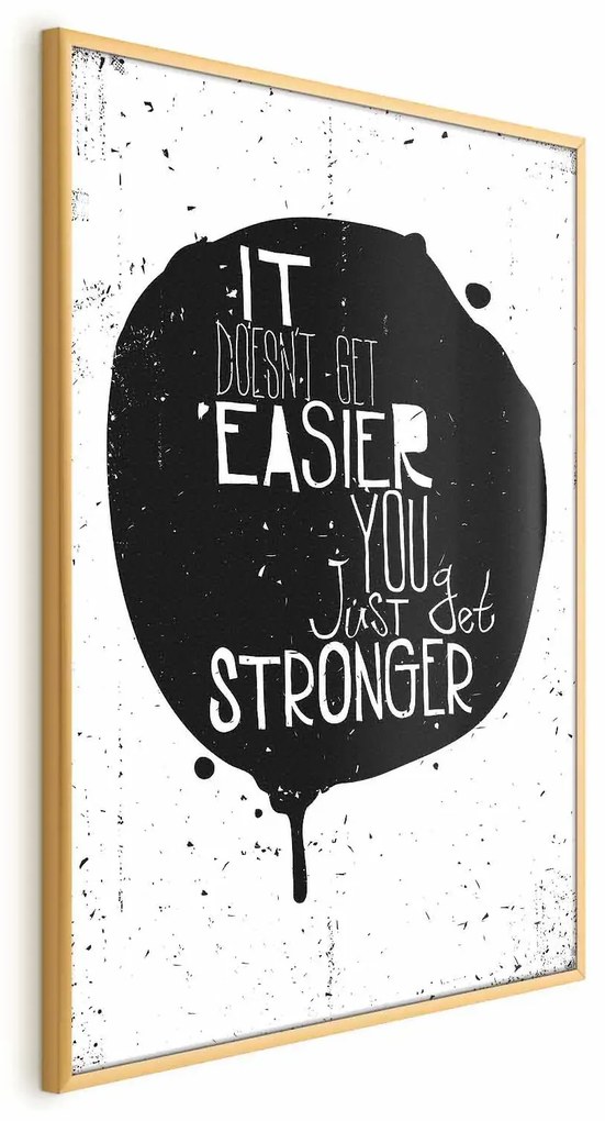 Plakat Stronger 40x60 cm z ramą złotą bez marginesu ARTGEIST B