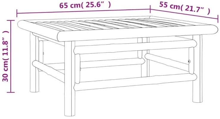 Elegancki zestaw ogrodowy z bambusa - Melbor 5X