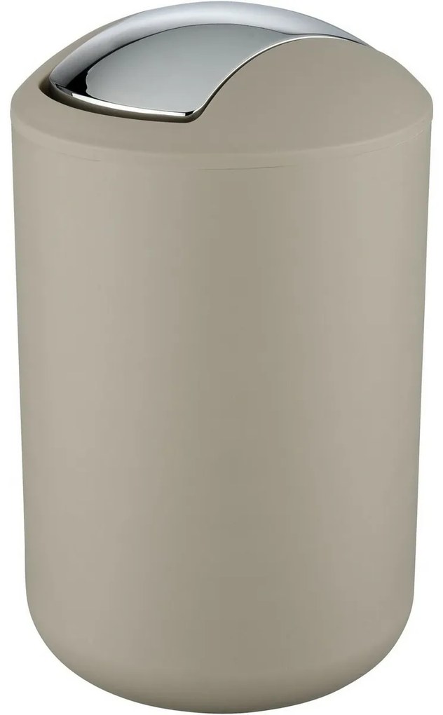 Wenko Kosz na śmieci z uchylną pokrywą Brasil 6,5 l, taupe