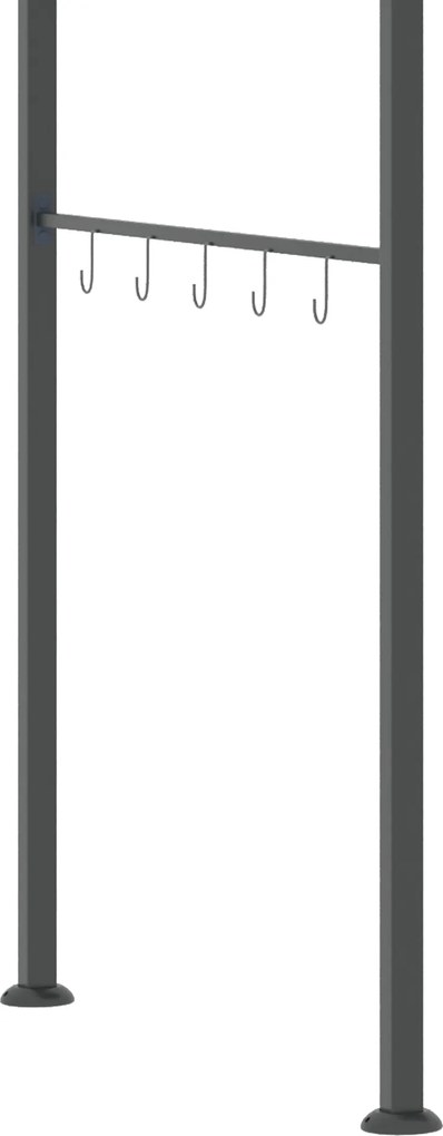 Outsunny Pawilon grillowy z ochroną przed deszczem haki na akcesoria szary 215x150x174220 cm Aosom PL