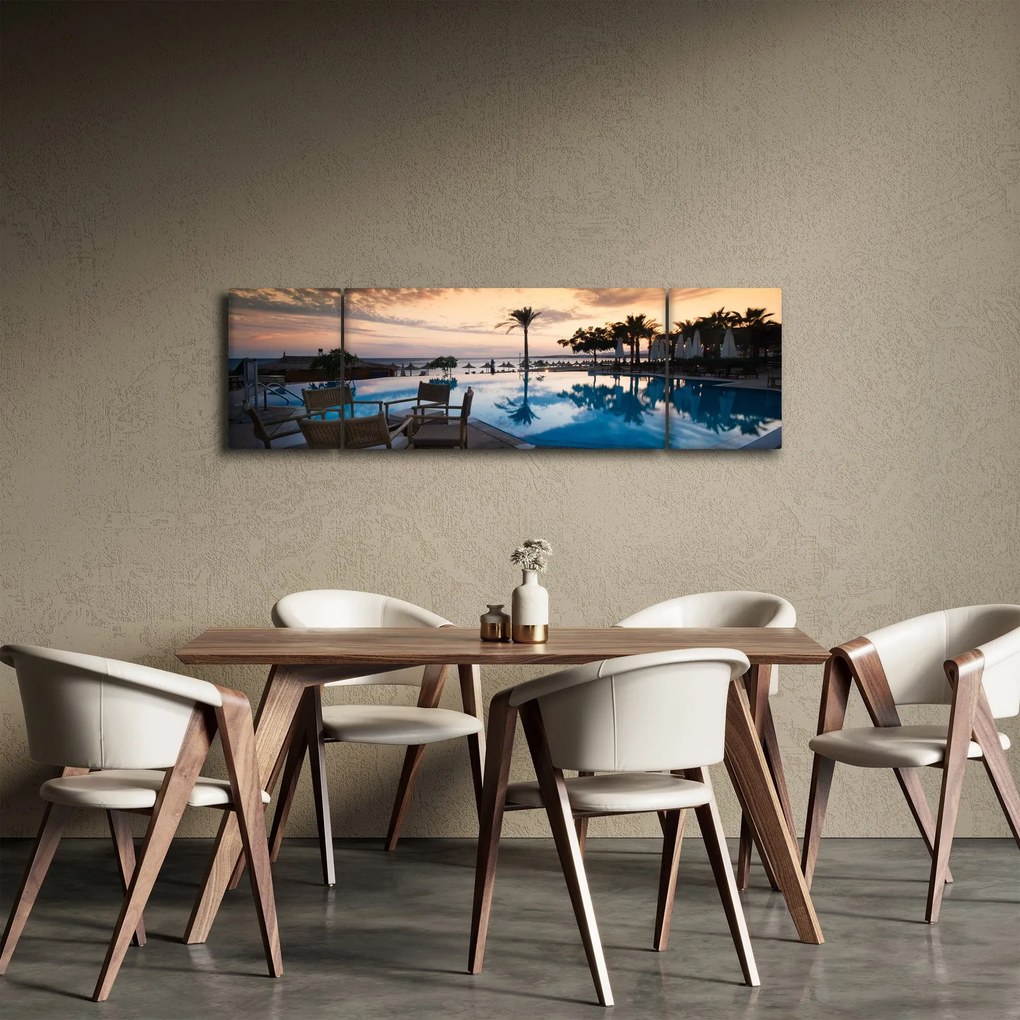 Obraz - Ośrodek wypoczynkowy nad morzem (170x50 cm)