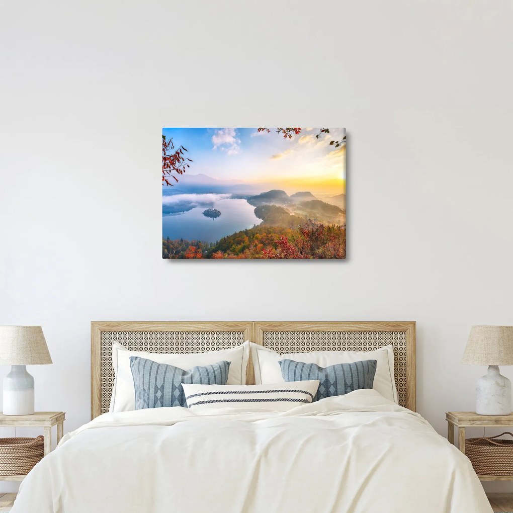 Obraz - Jezioro Bled (70x50 cm)