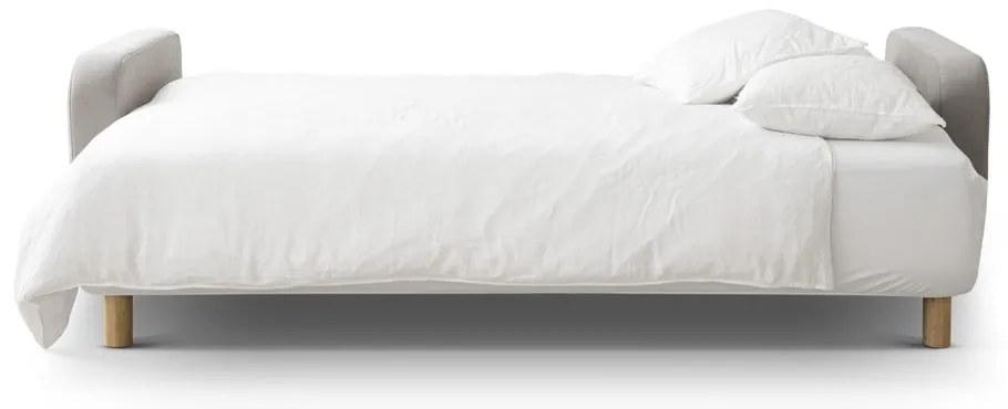 Beżowa rozkładana sofa ze schowkiem 231 cm Elen – Micadoni